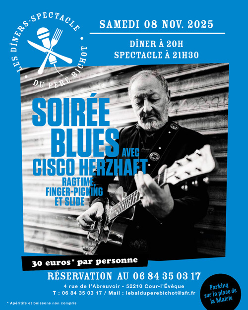 Soirée BLUES : le Samedi 8 Novembre 2025